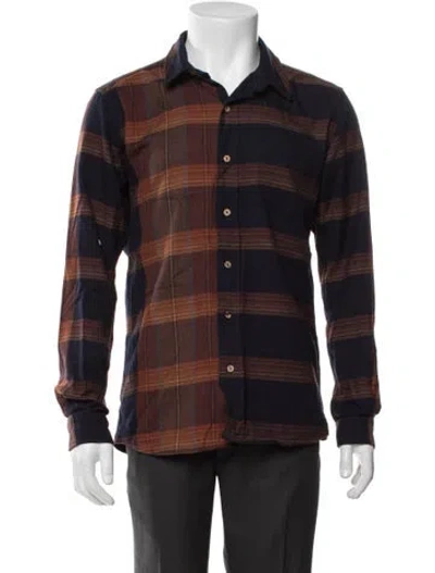 Pre-owned Percival Plaid Print Long Sleeve Shirt In Multi