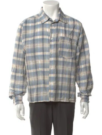 Pre-owned Percival Plaid Print Long Sleeve Shirt In Multicolor