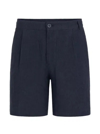 Percival Pleated Tailored Shorts In Blue