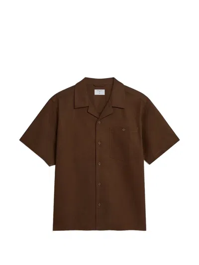 Percival Pocket Short-sleeve Shirt In Brown