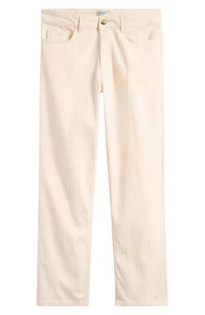 Percival Rocco Five-pocket Stretch Cotton Blend Pants In White