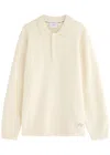 Percival Rugby Alpaca-blend Polo Jumper In Cream