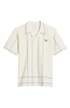 Percival Sicily Camp Shirt In Ecru