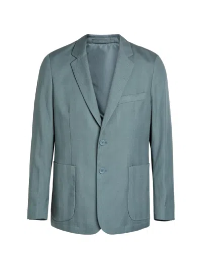 Percival Single-breasted Notched-lapel Blazer In Blue