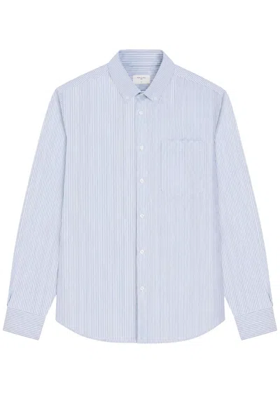 Percival Striped Cotton Oxford Shirt In Blue
