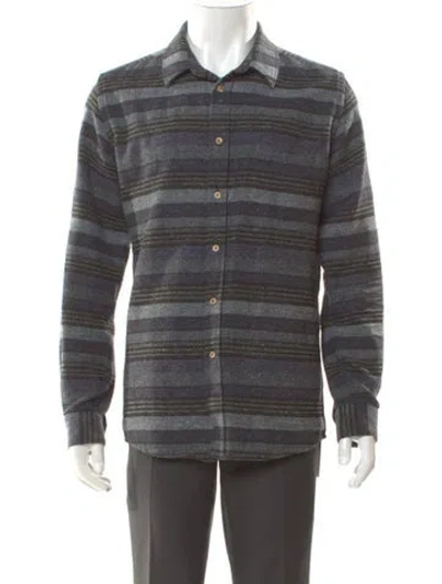 Pre-owned Percival Striped Long Sleeve Shirt In Gray