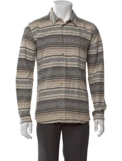 Pre-owned Percival Striped Long Sleeve Shirt In Neutral