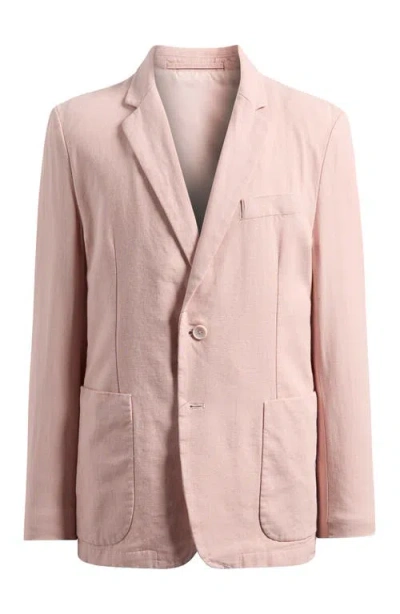 Percival Tailored Fit Pink Linen & Cotton Suit Jacket