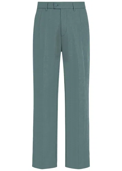 Percival Tailored Straight-leg Woven Trousers In Blue