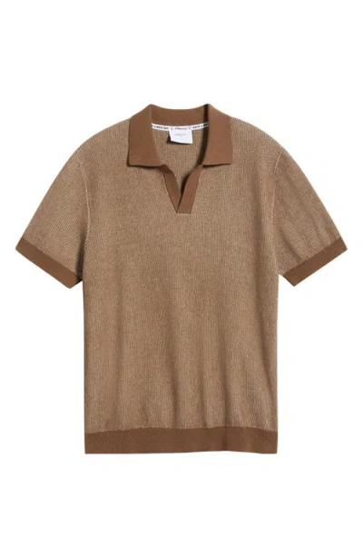 Percival Tivoli Cotton Polo Sweater In Brown
