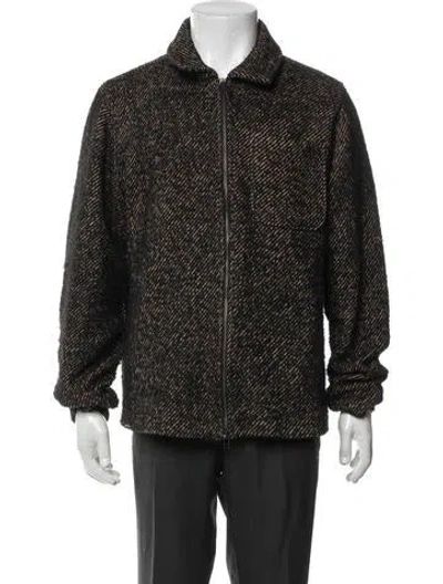 Pre-owned Percival Tweed Pattern Jacket In Black