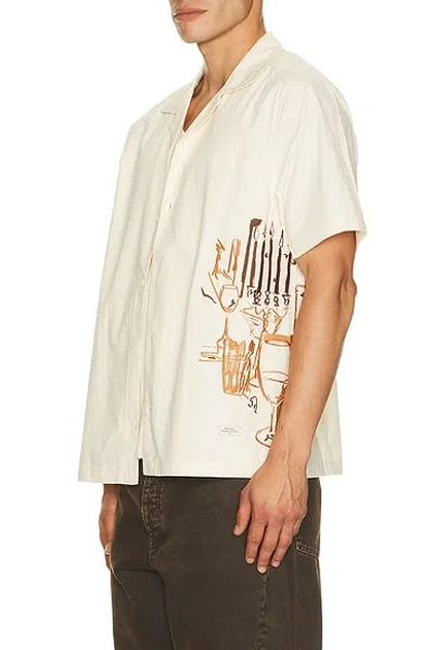Percival Walker Boxy Shirt In Ecru