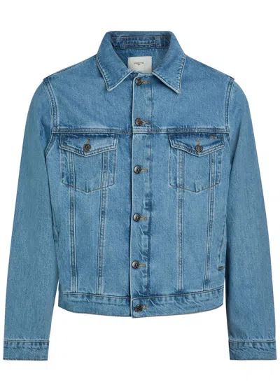 Percival Western Denim Jacket In Blue