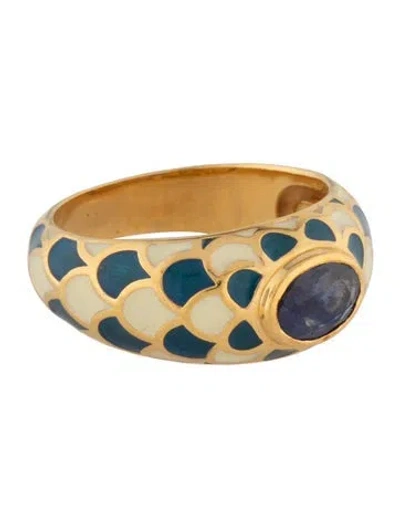 Pre-owned Percossi Papi 9k 1.03ctw Glass-filled Sapphire Cocktail Ring In Multi
