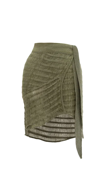 Peregrina Cardita Skirt Green In Smoke Grey