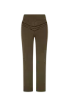 Peregrina Corriente Pant Green Brown In Soot
