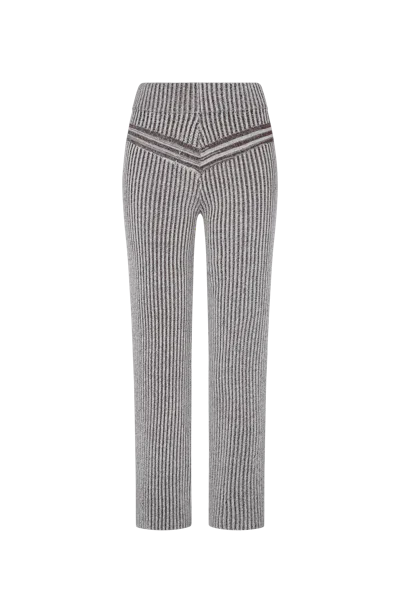 Peregrina Corriente Pant Ivory Brown In Gray