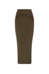 Peregrina Corriente Skirt Green Brown In Soot