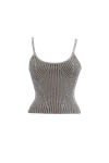 Peregrina Corriente Top Ivory Brown In Hazelnut