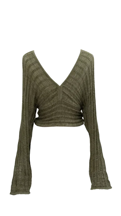 Peregrina Samán Top Green In Soot