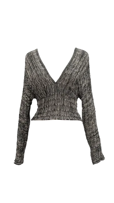 Peregrina Samán Top Grey In Smoke Grey