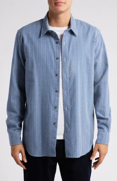 Peregrine Club Button-up Shirt In Wave