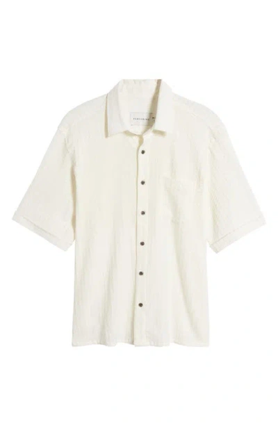 Peregrine Cotton Short Sleeve Button-up Shirt In White