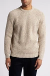 Peregrine Ford Wool Fisherman Sweater In Oatmeal