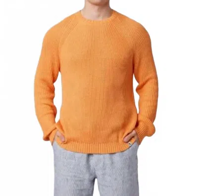 Peregrine Harry Cotton Crew Neck Jumper In Apricot In Orange