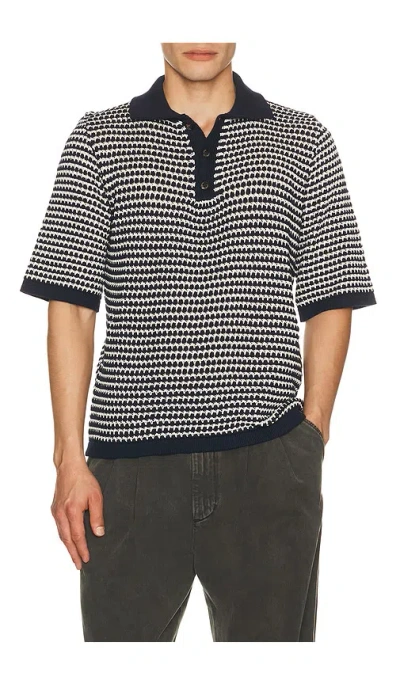 Peregrine Island Crochet Button Polo