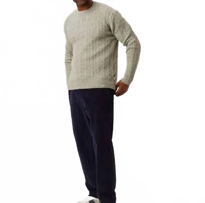 Peregrine Makers Cable Crew Jumper In Gray