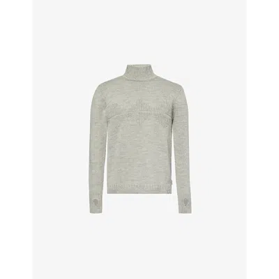 Peregrine Mens Mountain Turtleneck Relaxed-fit Wool Jumper Calina