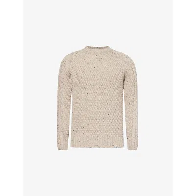 Peregrine Mens Winston Crewneck Relaxed-fit Wool Jumper Tierra