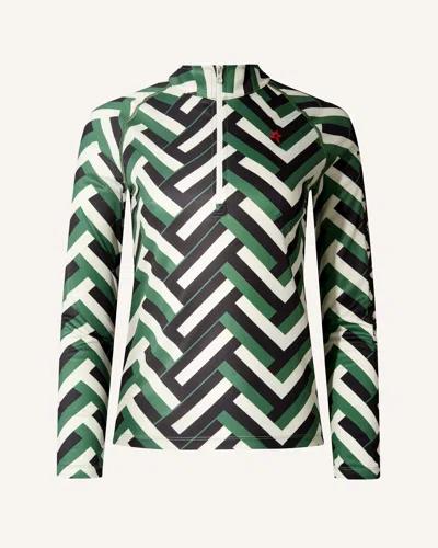 Perfect Moment 1/4 Zip Base Layer Top In Multi