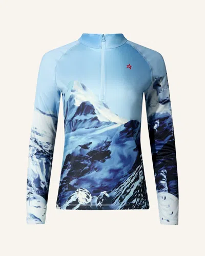 Perfect Moment 1/4 Zip Base Layer Top Xs In Landscape