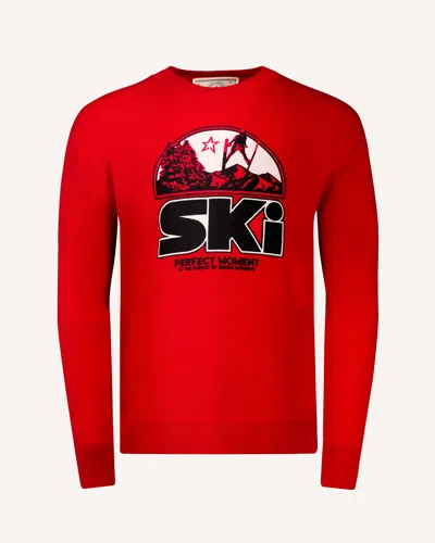 Perfect Moment Adler Merino Wool Sweater Xxl In Red