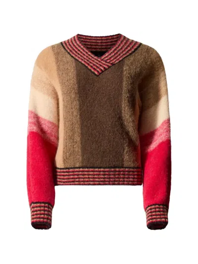 Perfect Moment Alpaca-and-wool V-neck Sweater In Brown