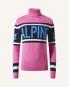 Perfect Moment Alpine Schild Merino Wool Sweater L In Animal Print
