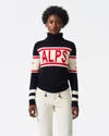 Perfect Moment Alps Merino Wool Sweater L In Navy