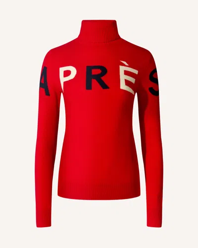 Perfect Moment Après Merino Wool Sweater L In Red