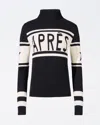 Perfect Moment Women's Apres Merino Wool Sweater, Ski Knitwear, Black & White, Xl In White-black