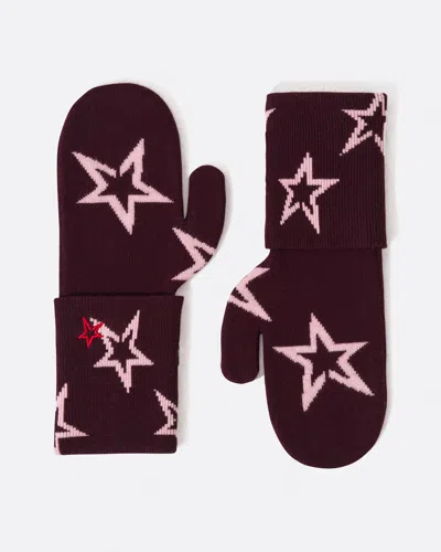 Perfect Moment Apres Mittens Onesize In Burgundy