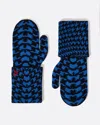 Perfect Moment Twisted Houndstooth Après Mittens Onesize In True-indigo