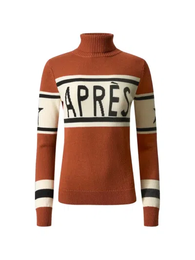 Perfect Moment Après Schild Merino Wool Sweater In Brown