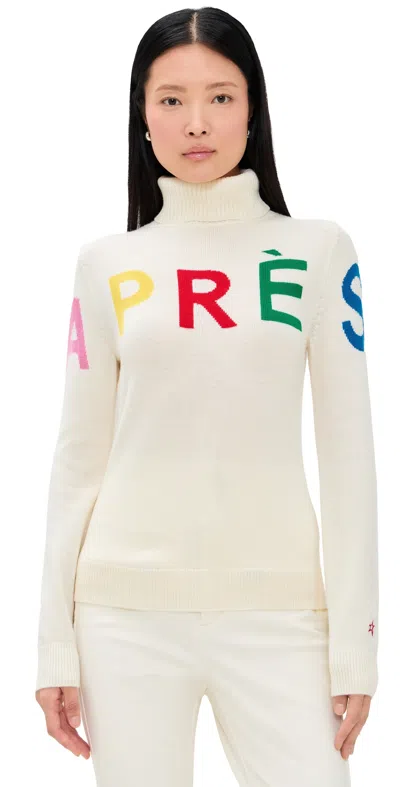 PERFECT MOMENT APRES SWEATER II SNOW WHITE/RAINBOW