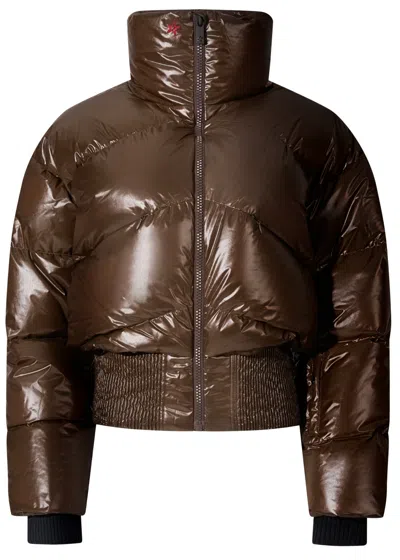 Perfect Moment Auretta Shell Puffer Ski Jacket In Brown