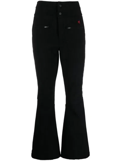 Perfect Moment Aurora Corduroy Flare Ski Trousers In Black