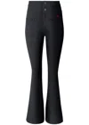 Perfect Moment Womens Pm Black Aurora High-rise Flared Softshell Ski Trousers In Black
