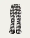 Perfect Moment Aurora Ski Trousers In Houndstooth - Blacksnow White