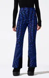 Perfect Moment Aurora High-rise Nylon Flared Ski Pants In Indigo-twisted-houndstooth